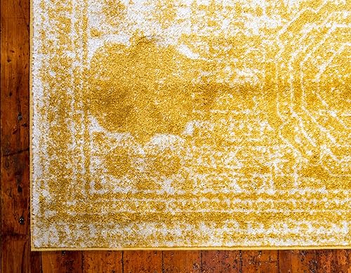 Miniatura 8 de Unique Loom Bromley Collection Vintage Traditional Medallion Border - Alfombra, Polipropileno, AmarilloCrema