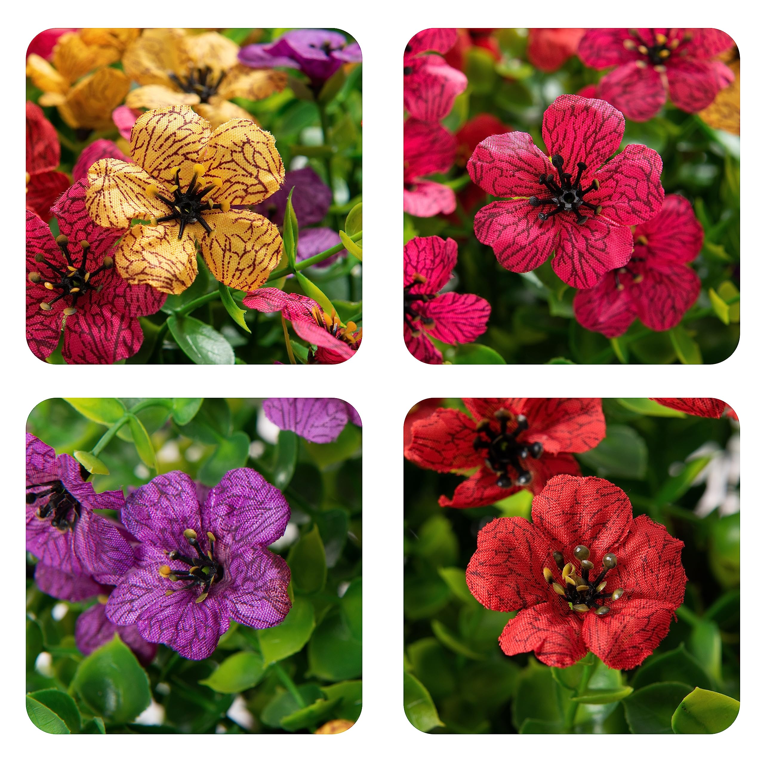 florisso Artificial Fake Hanging Flowers Plants with Basket for Outdoor