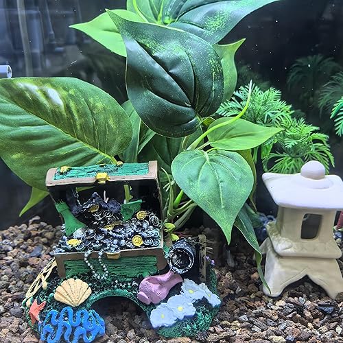 Miniatura 5 de M2cbridge Árbol de coco de plástico para acuario, plantas de coco, palmera para decoración de acuarios de peceras (2 unidades)