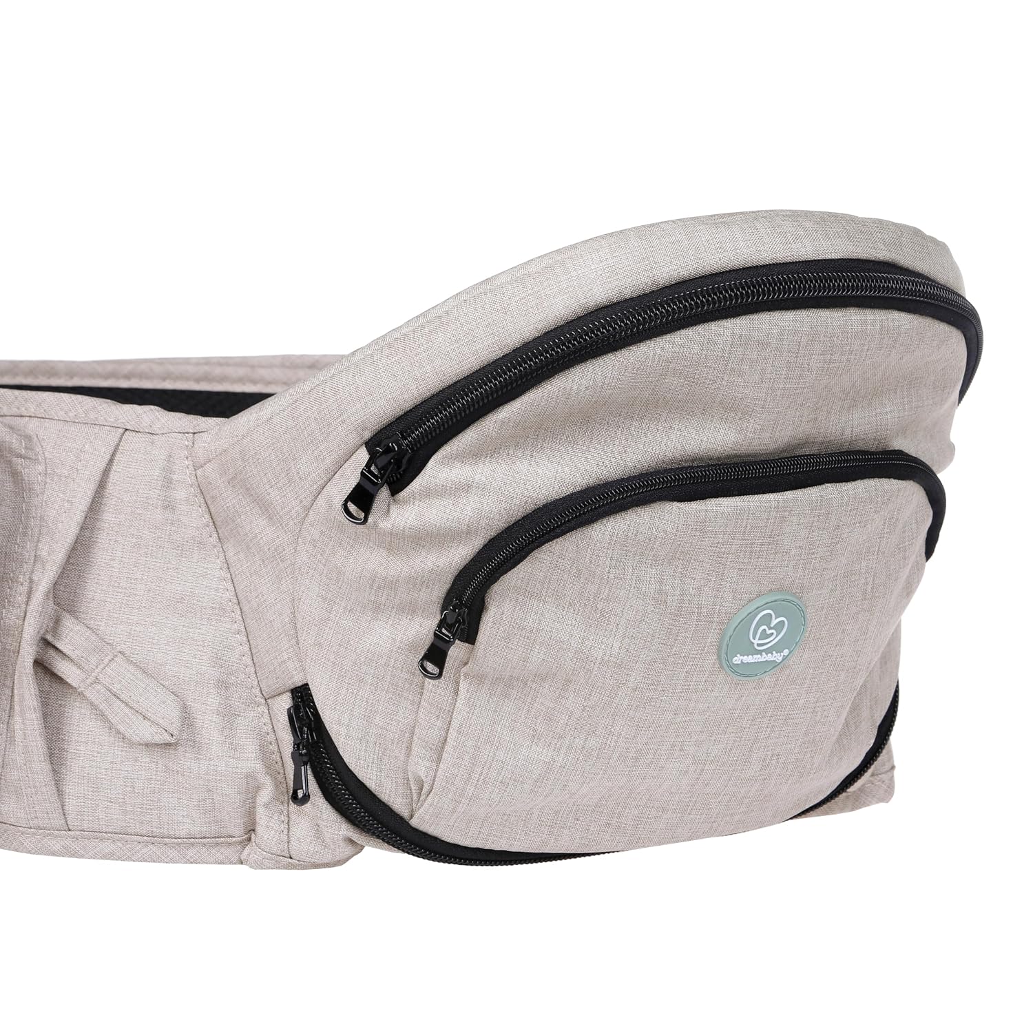 Dreambaby Up & Go Baby Hip Seat Carrier – Lightweight Toddler Holder with Storage Pockets, Ergonomic Design, Wide Adjustable Waistband – Suitable for Children 3.5-18kgs