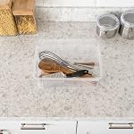 IRIS Storage Bins with Lids, 5.7 L Plastic Storage Containers, Stackable Nestable Organizing Boxes – 20 Pack, Clear