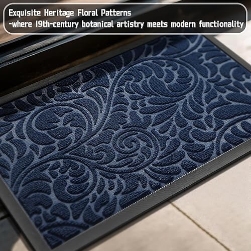 Miniatura 4 de Yimobra Tapete para puerta de entrada exterior, 29.5 x 17 pulgadas, impermeable, resistente, para puerta delantera, tapete antideslizante resistente