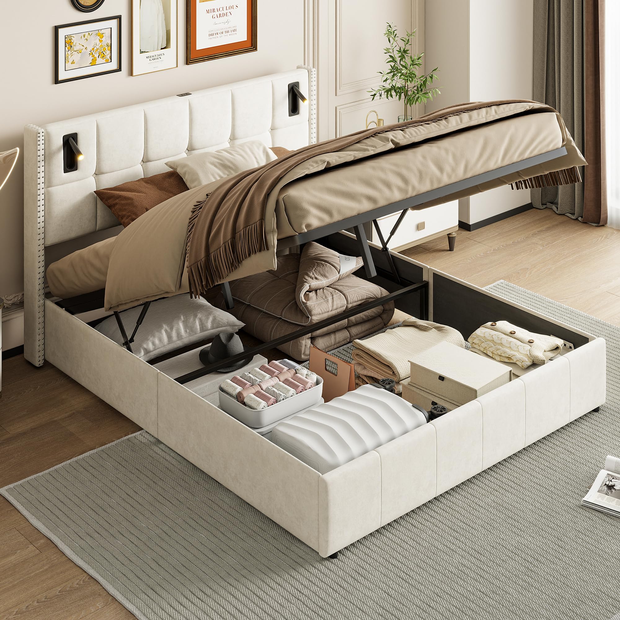Letto Contenitore Matrimoniale Letto Baule 160 X 200 Con Ete
