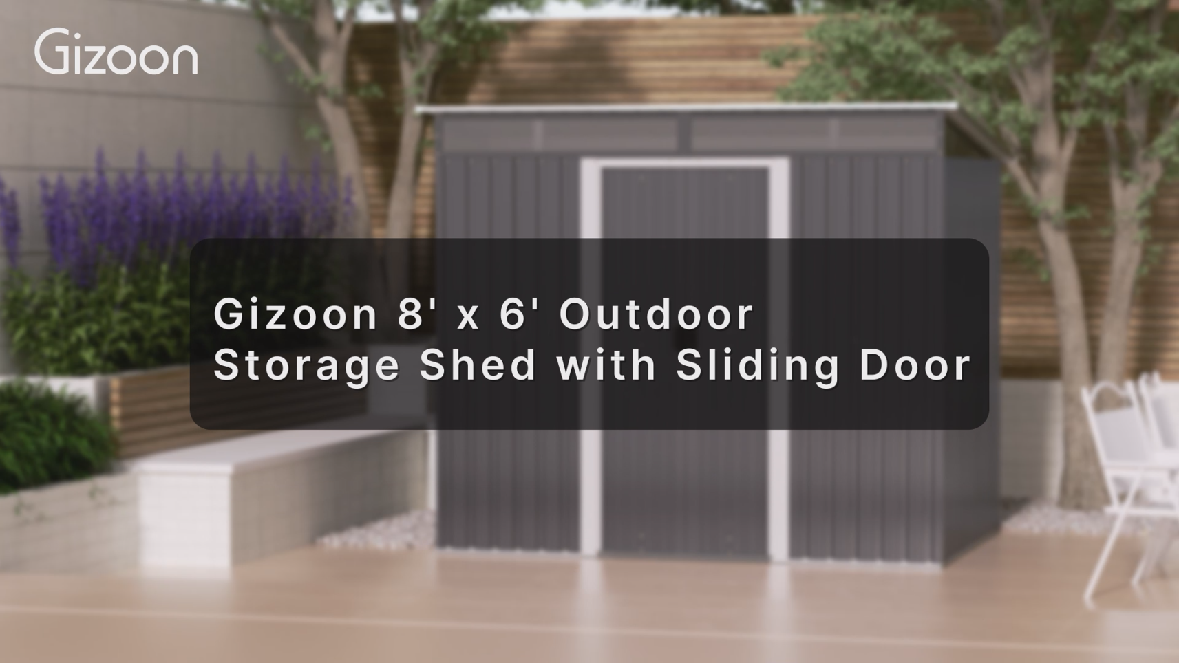 Amazon.com : Gizoon 7.4'x5.3' Outdoor Storage Shed Metal Garden