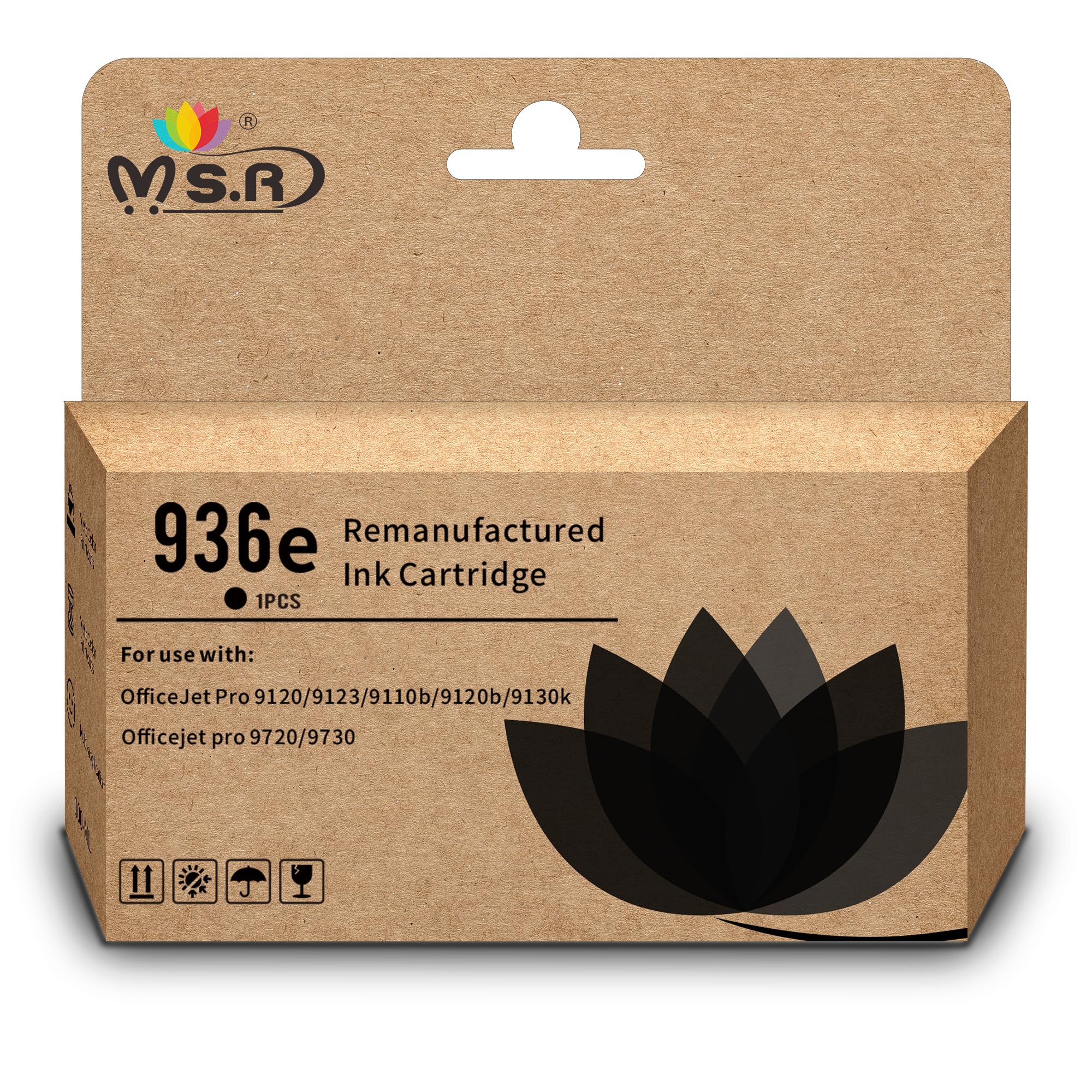 MS.R 936e 936e XL Black Remanufactured Ink Cartridges Replacement for HP OfficeJet Pro 9120 9123 9110b 9120b 9130b 9720 9730 Printer(1 Pack)