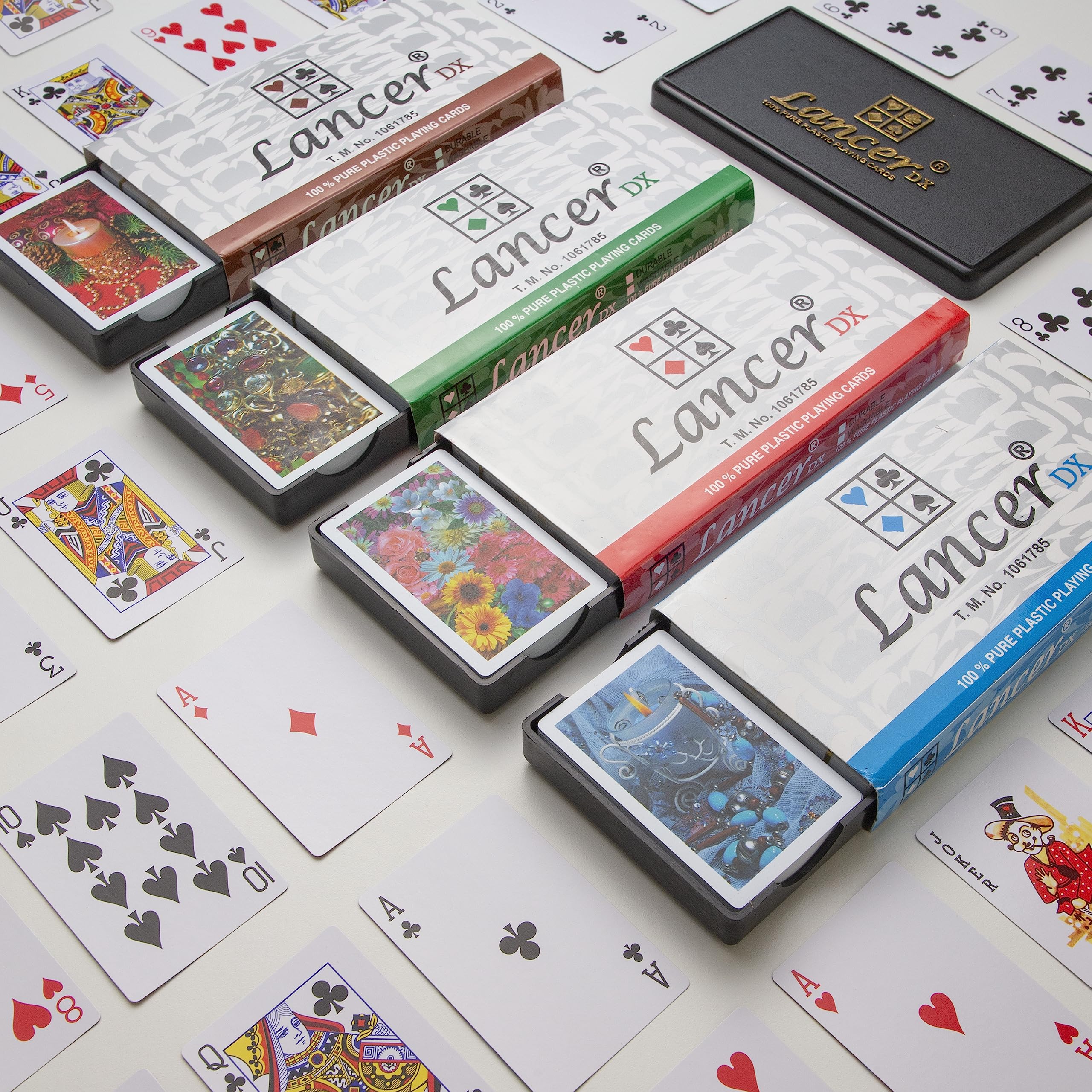 LANCER DX Plastic Playing Cards (Set of 6), Bridge Size