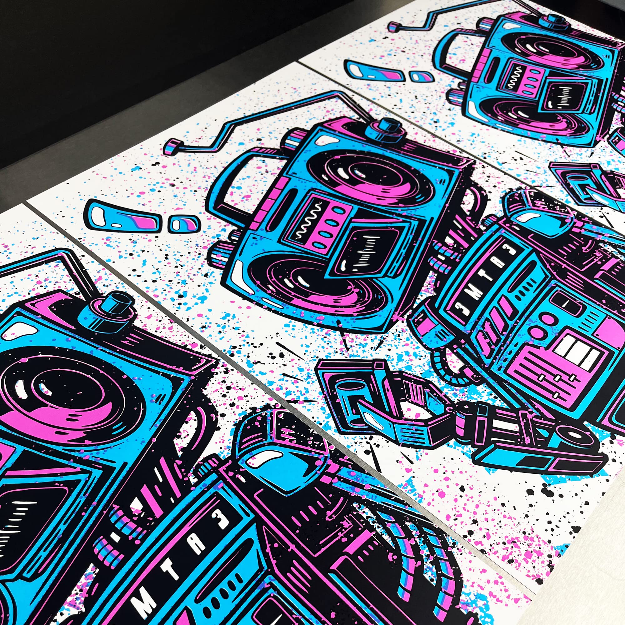 Amazon.com: Music Poster Art Print - Boombox Robot Artist Series