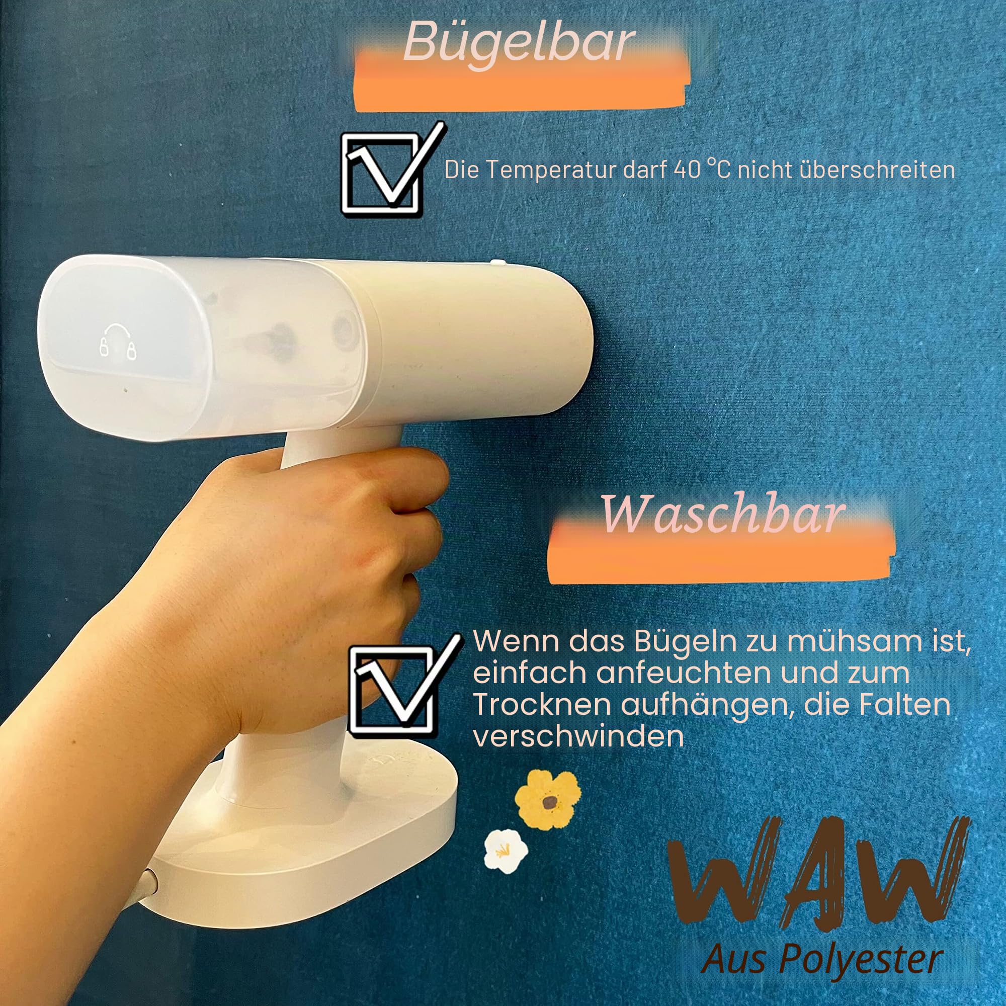 WaW 3x3m Fotohintergrund Grau Strukturiert Textur Stoff Polyester Hintergrund Fotostudio, Perfekt für Porträt, Produkt und Event-Fotografie