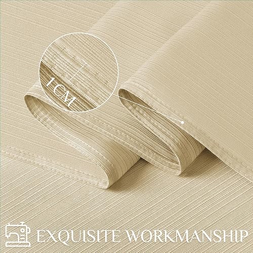 Miniatura 7 de Softalker Mantel rectangular de jacquard, diseño de damasco con líneas geométricas, impermeables, resistentes a las manchas, lavables, de poliéster,