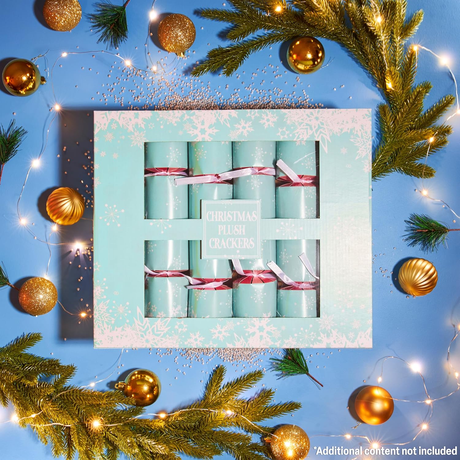 Christmas Crackers No-Snap 6-Pack Mini Soft Decor Accents, Party Hats Jokes, Party Favors Christmas Decorations Holiday Gift (Multi Xmas Decor)