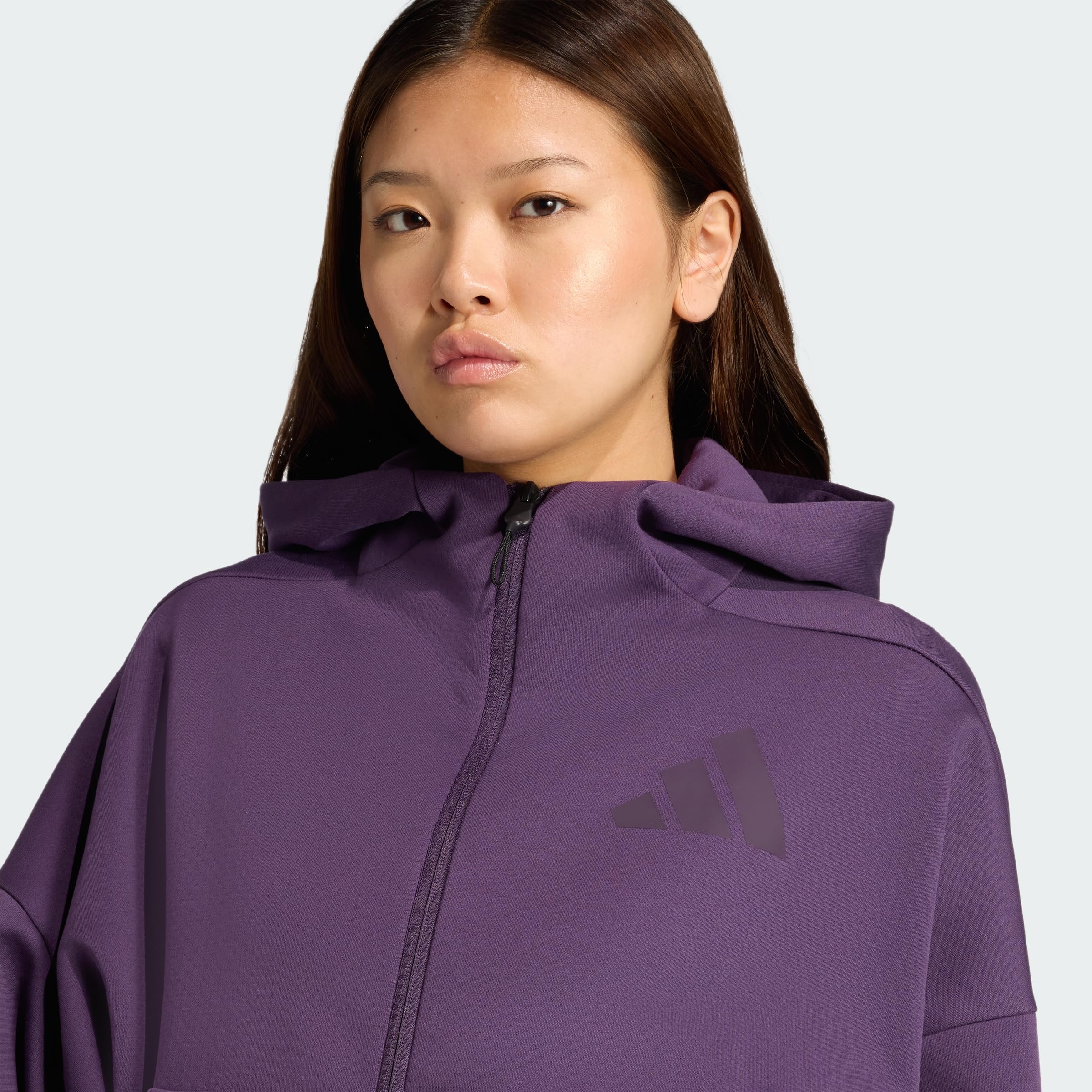 adidas Women's Z.N.E. Zip-Hoodie Aurora Plum S