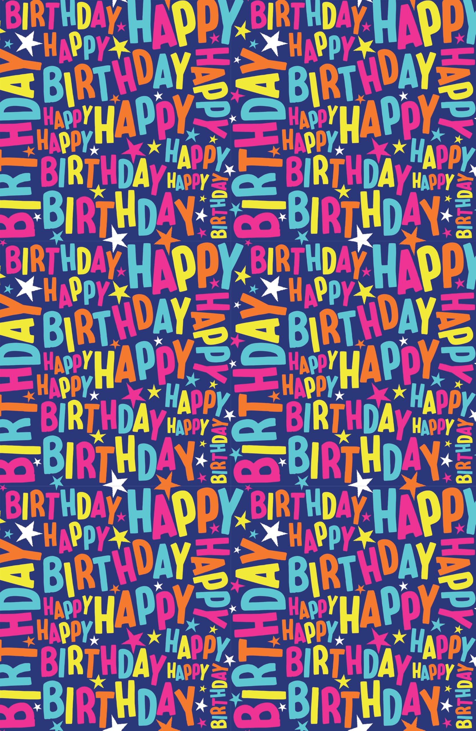 Danilo Promotions Ltd Multi Happy Birthday Wrapping Paper 4M Roll Wrap Birthday Print Gift Wrap Adults & Children