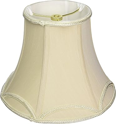 Royal Designs Shallow Bell Patterned Designer Lamp Shade, Beige, 5.5 x 10 x 8