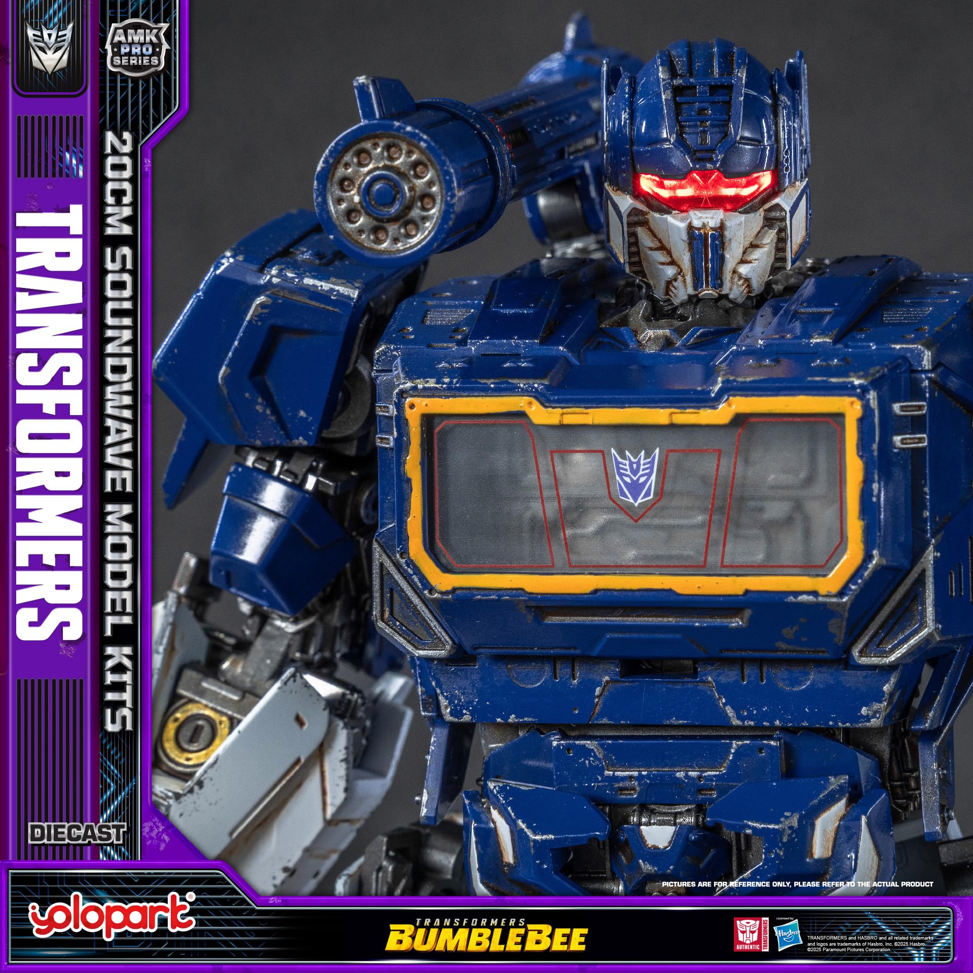 YOLOPARK Transformers:AMK PRO Soundwave und Ravage Actionfigur | 7,87 Zoll Transformers Action-Figur mit verbesserter Bewaffnung, bewegliches Sammlermodell-Set für 15-Jährige und Ältere