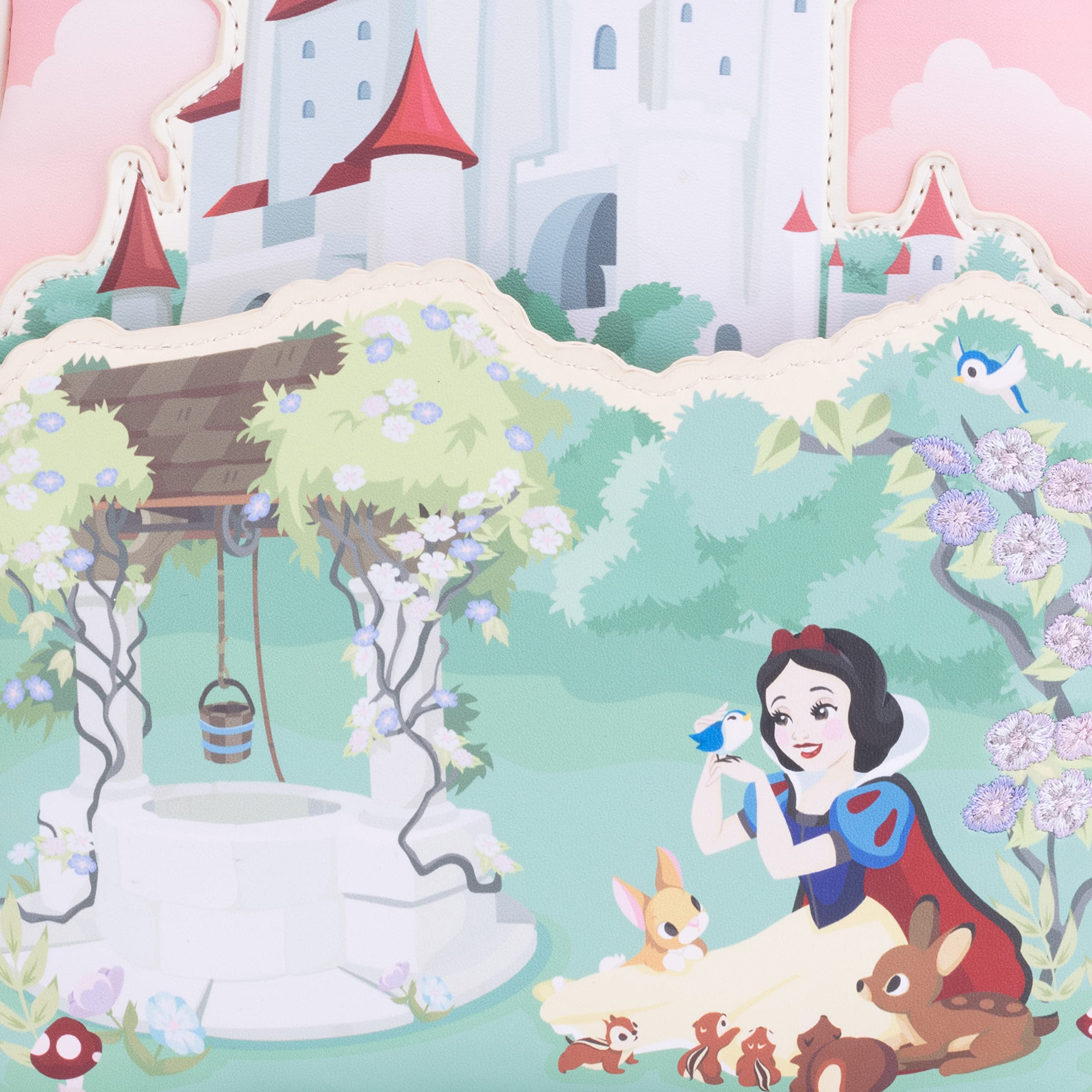 Loungefly Disney Snow White Castle Series Womens Double Strap Shoulder Bag Purse