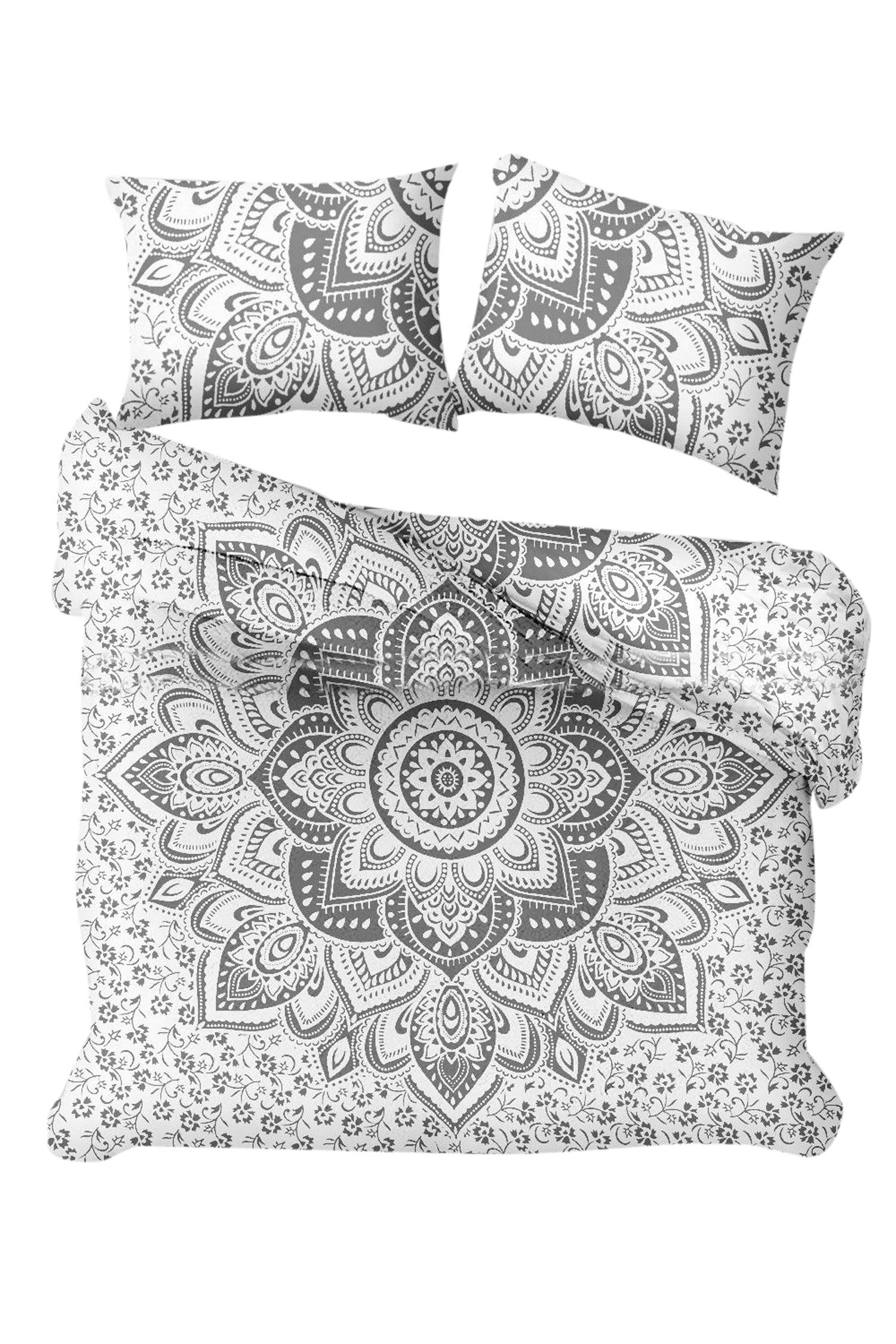 Marusthali Ombre Bohemian Mandala Duvet Cover with Pillowcases Indian Donna Cover Set Boho Duvet Cover. Bohemian Bedding Set