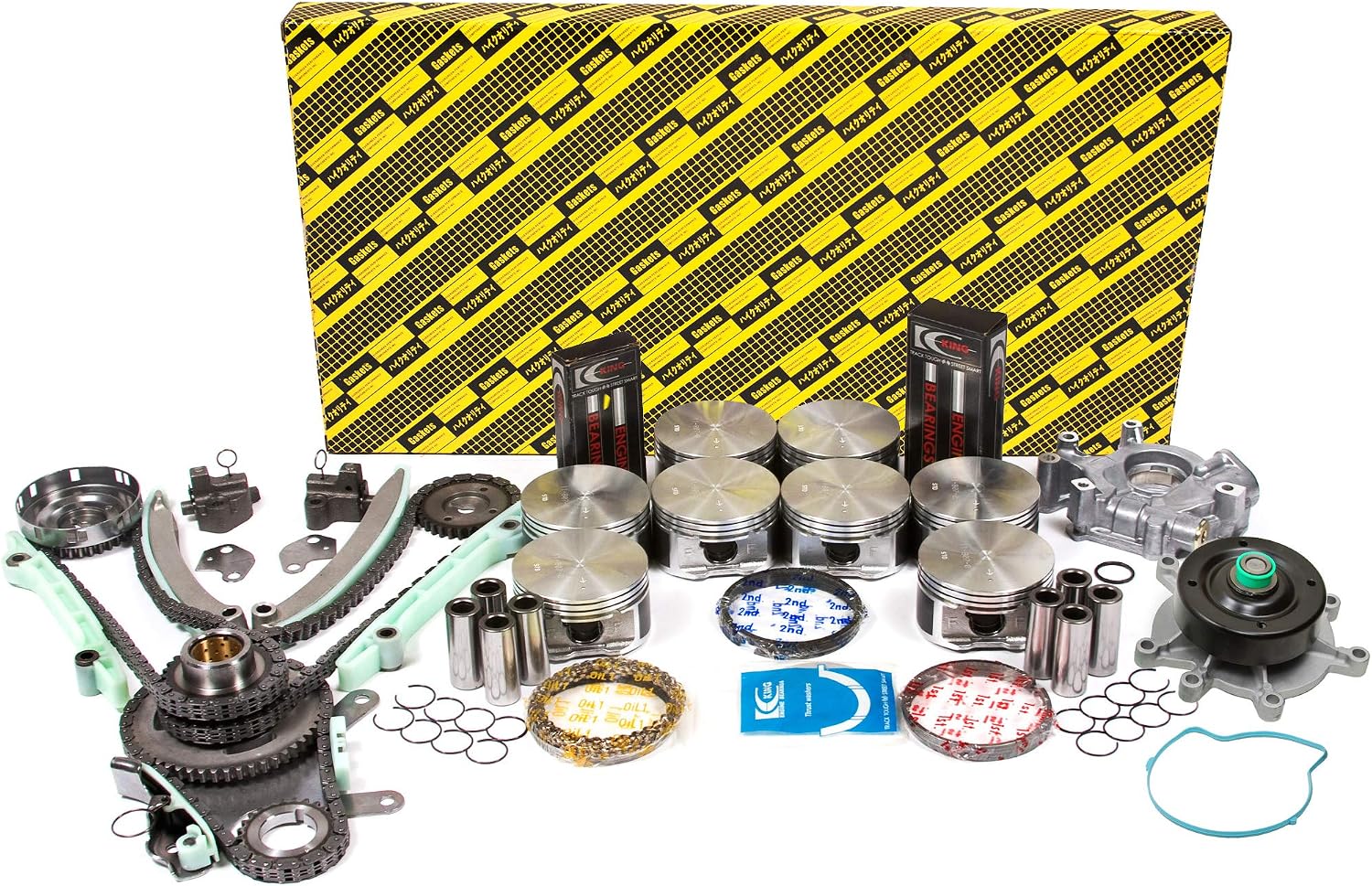 Evergreen OK5047L/0/0/0 Fits 04-07 Dodge Dakota Durango RAM Jeep Grand Cherokee 4.7L SOHC Engine Rebuild Kit