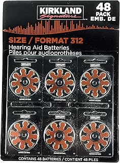 1.45 Volt Mercury Free Premium Quality Hearing Aid Batteries, 312 (48-Pack)