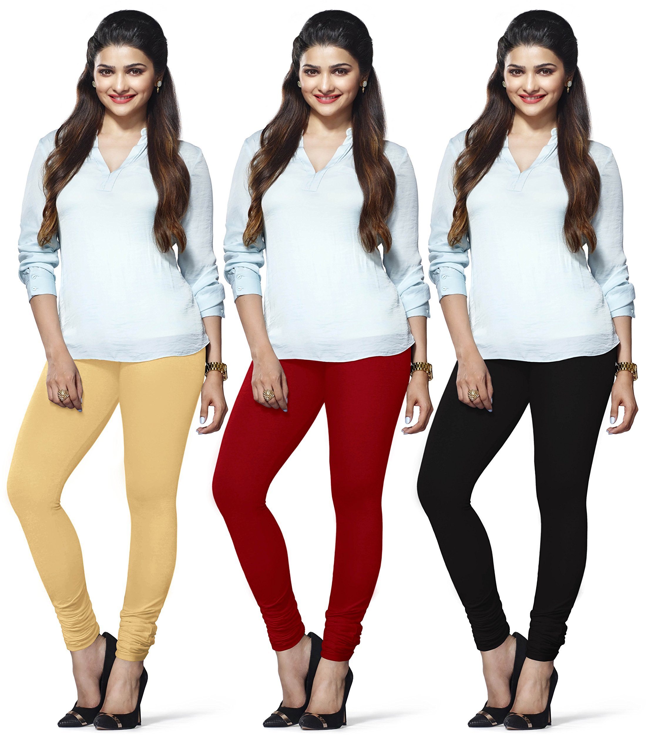 Indian Churidar Leggings, Pack of 3-image-28