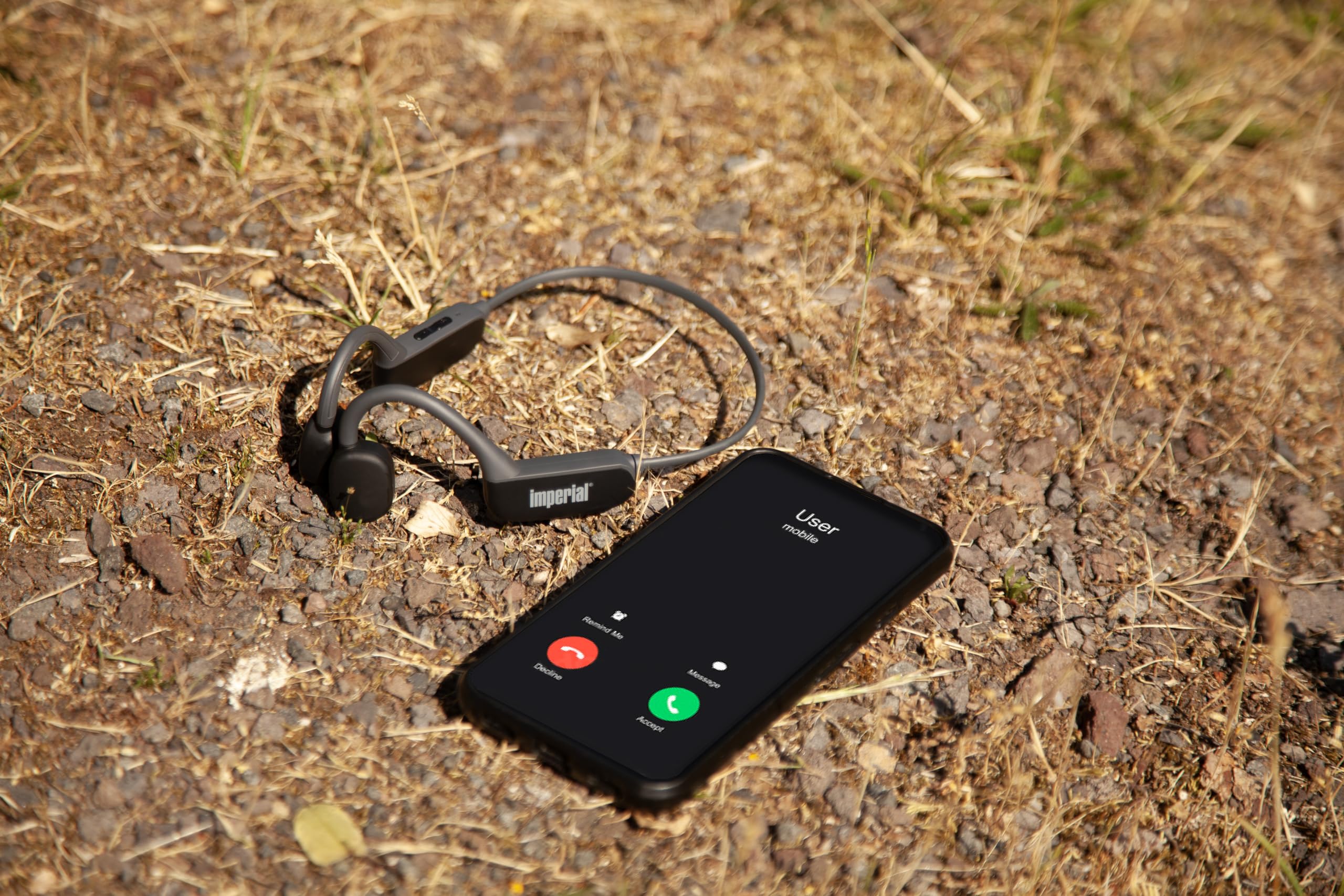 Imperial bluTC Active 2 – Knochenschall Kopfhörer (Bone Conduction, Bluetooth 5.3, 32 GB Speicher, 11 Stunden Spielzeit, Schweißresistent) – Schwarz