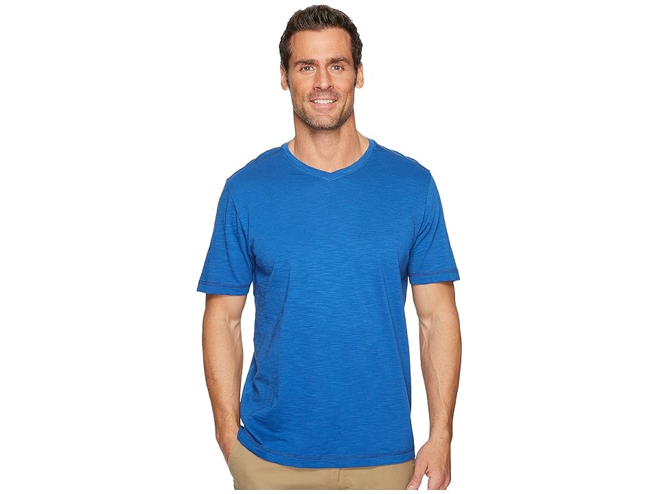 

Tommy Bahama Portside Palms V-Neck T-Shirt (Galaxy Blue) Men's Clothing