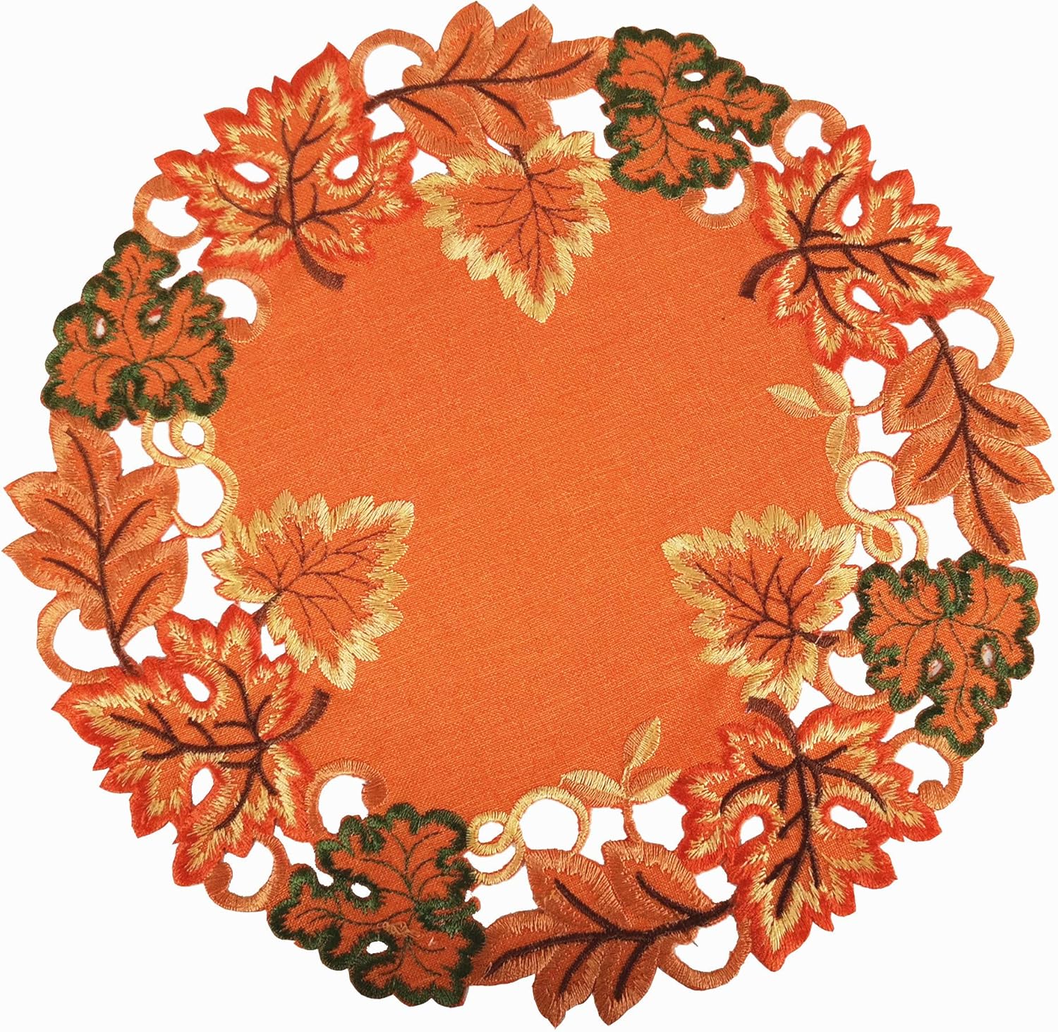 Harvest Fall Table Placemat 14" Set of 4,Cutwork
