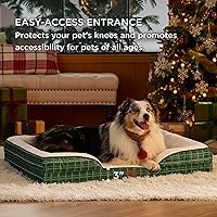 Vista 538 de Bedsure - Cama ortopédica XXL para perros, sofá cama lavable para perros gigantes, espuma de soporte con funda extraíble y lavable, forro Marrón