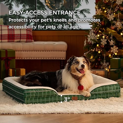 Miniatura 538 de Bedsure - Cama ortopédica XXL para perros, sofá cama lavable para perros gigantes, espuma de soporte con funda extraíble y lavable, forro Marrón