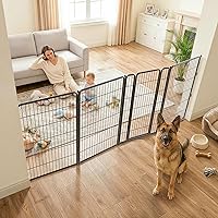 Vista 36 de FXW Puerta para perros extra ancha diseñada para uso en interiores, ancho ajustable de hasta 137 pulgadas de ancho