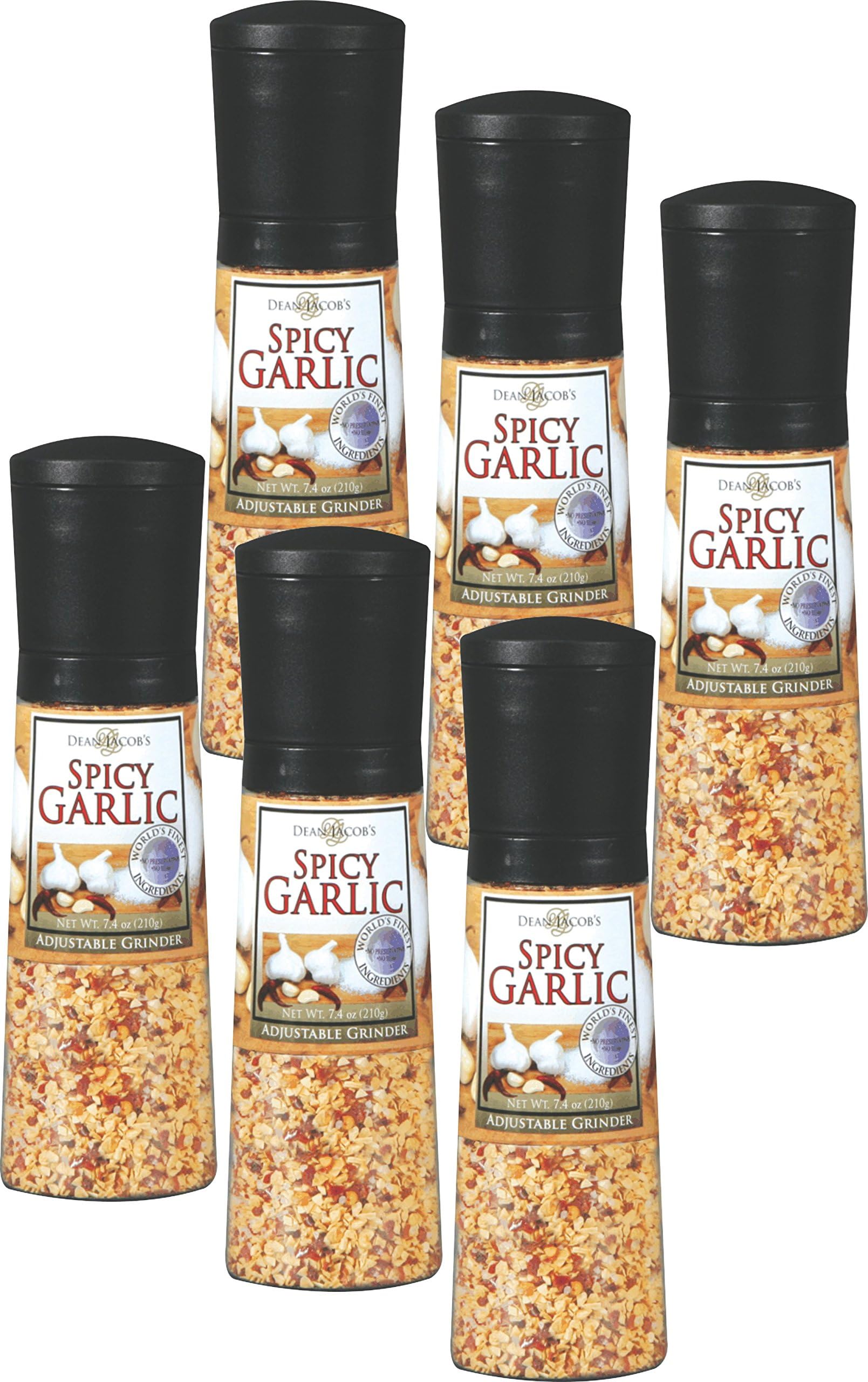 Dean Jacob's Jumbo, Chef Size Grinder - Spicy Garlic (Pack of 6)