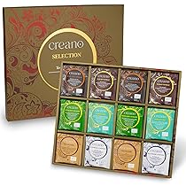 Creano Set Regalo Tè Biologico – 48 Bustine in 6 Varietà da Sogno, Tè Verde, Bianco, Nero e Oolong – 96 g – NUOVO 2024*