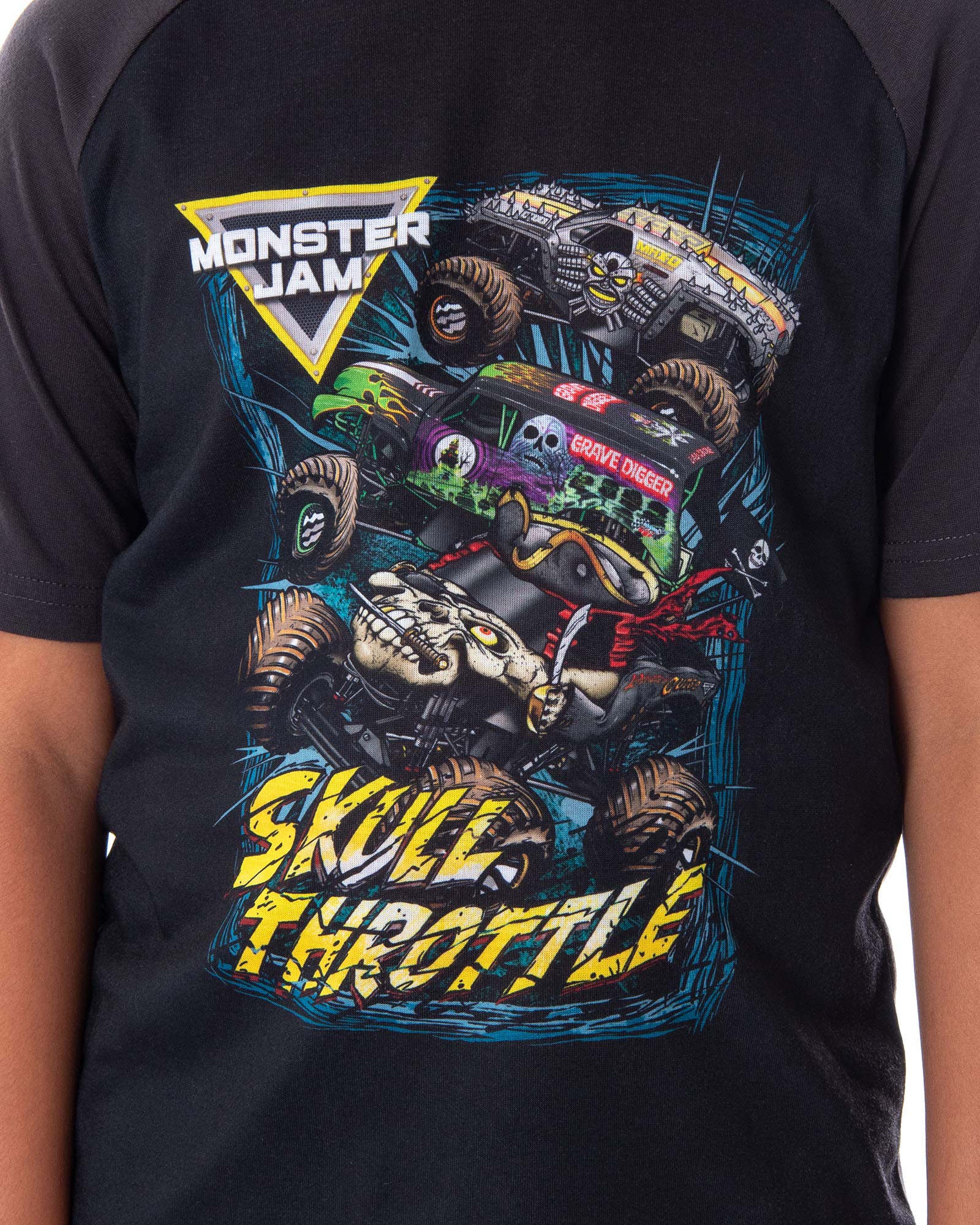 INTIMO Monster Jam - Juego de pijama para niños con diseño de pirata (MAX-D, Grave Digger Monster Truck