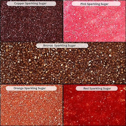 Miniatura 2 de Confect Azúcar espumoso para hornear y decoración de pasteles  Paquete surtido de 5 chispas de azúcar espumosas Arabian Nights mezcla de bronce,