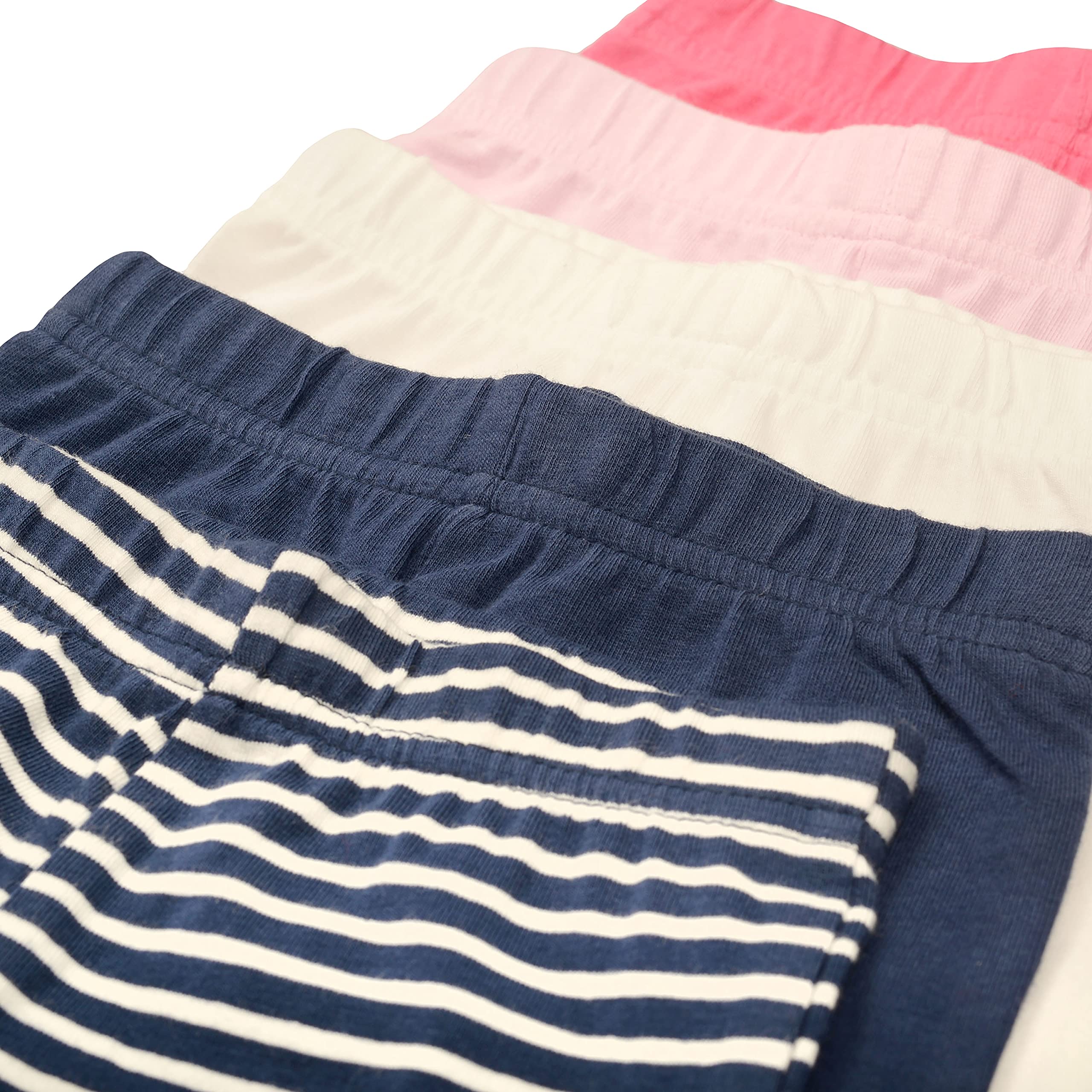 Staccato Leggings Baby Mädchen 5er Set - Bio-Baumwolle, Organic Cotton, elastisch - Farben: Pink, Rosa, Weiß, Blau, Blau gestreift, Größen: 50-92