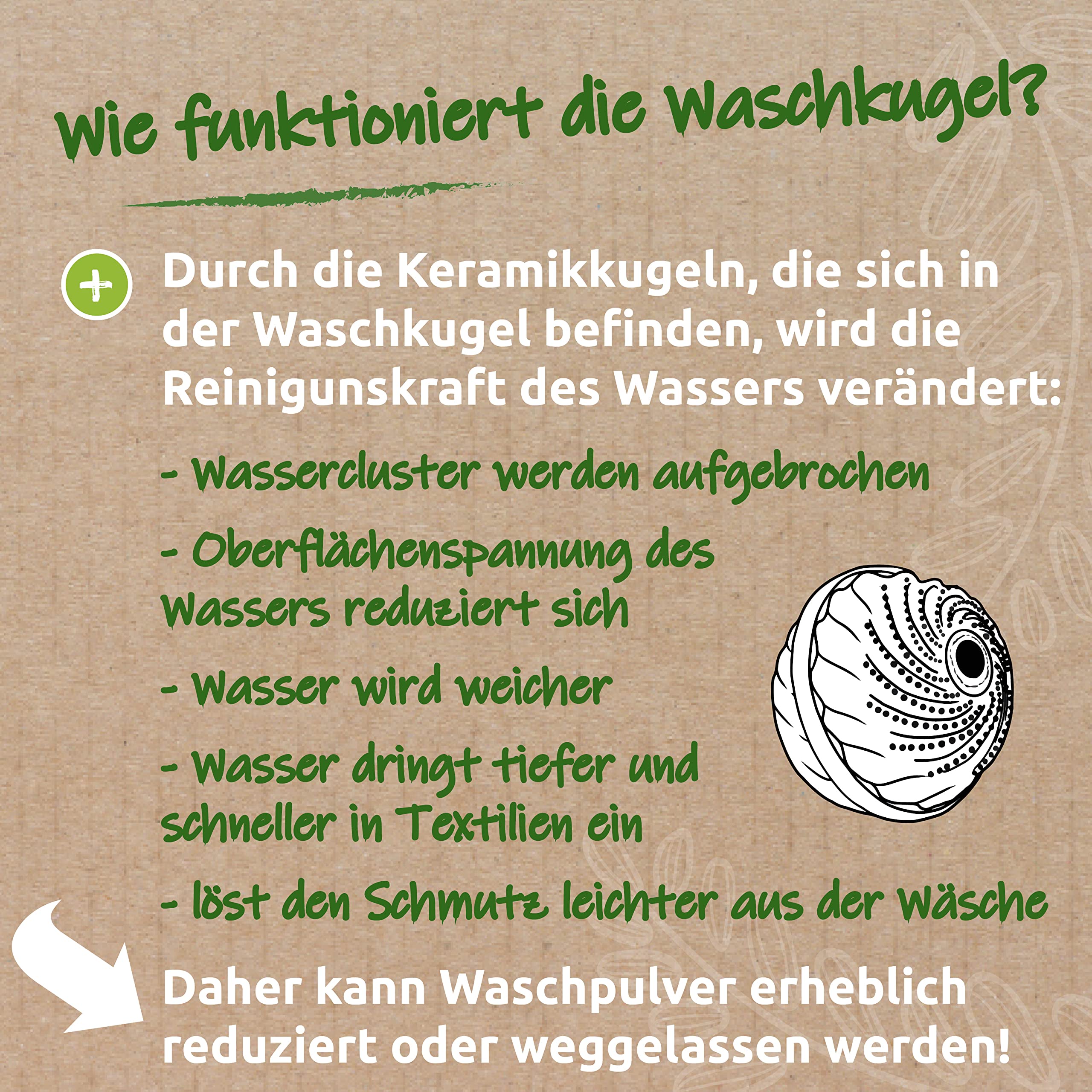 EM-Chiemgau Waschkugel Set mit Effektiven Mikroorganismen [Chemiefrei] Wäsche reinigen mit Probiotischem Weichspüler Mikrorein, Waschsoda, Natron, Waschkugeln & Praxis-Anleitung für Einsteiger