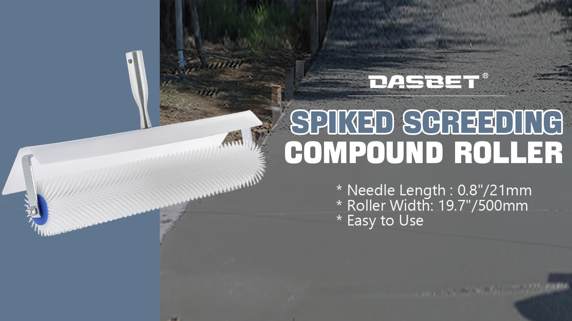 Buy DASBET Spiked Screeding Copound Roller | 19" X 1" Spike Roller - View #6