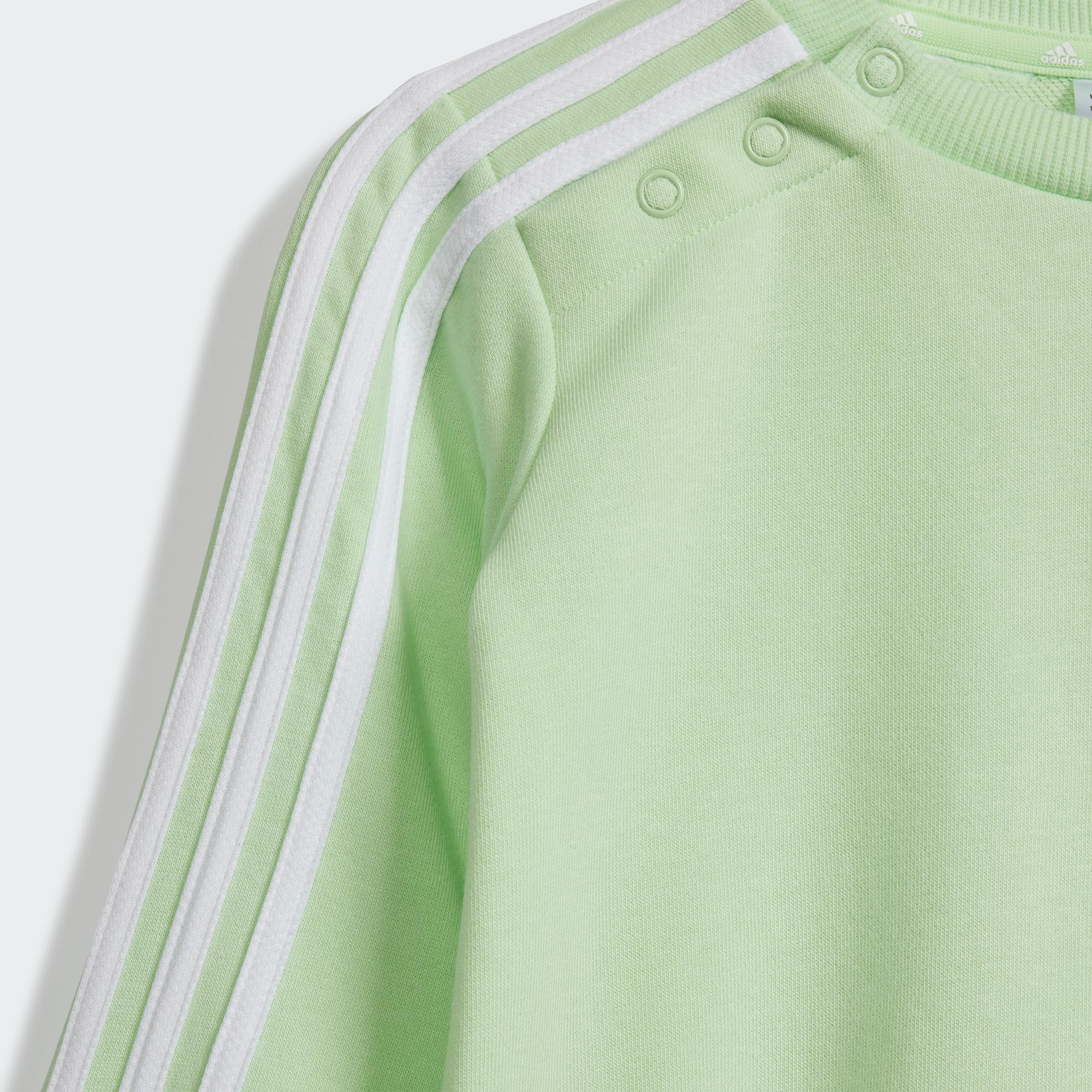adidas Infants Essentials 3-Stripes Jogger Set, JOGGER JOVEN/BEBE Bebé, semi green spark/white,