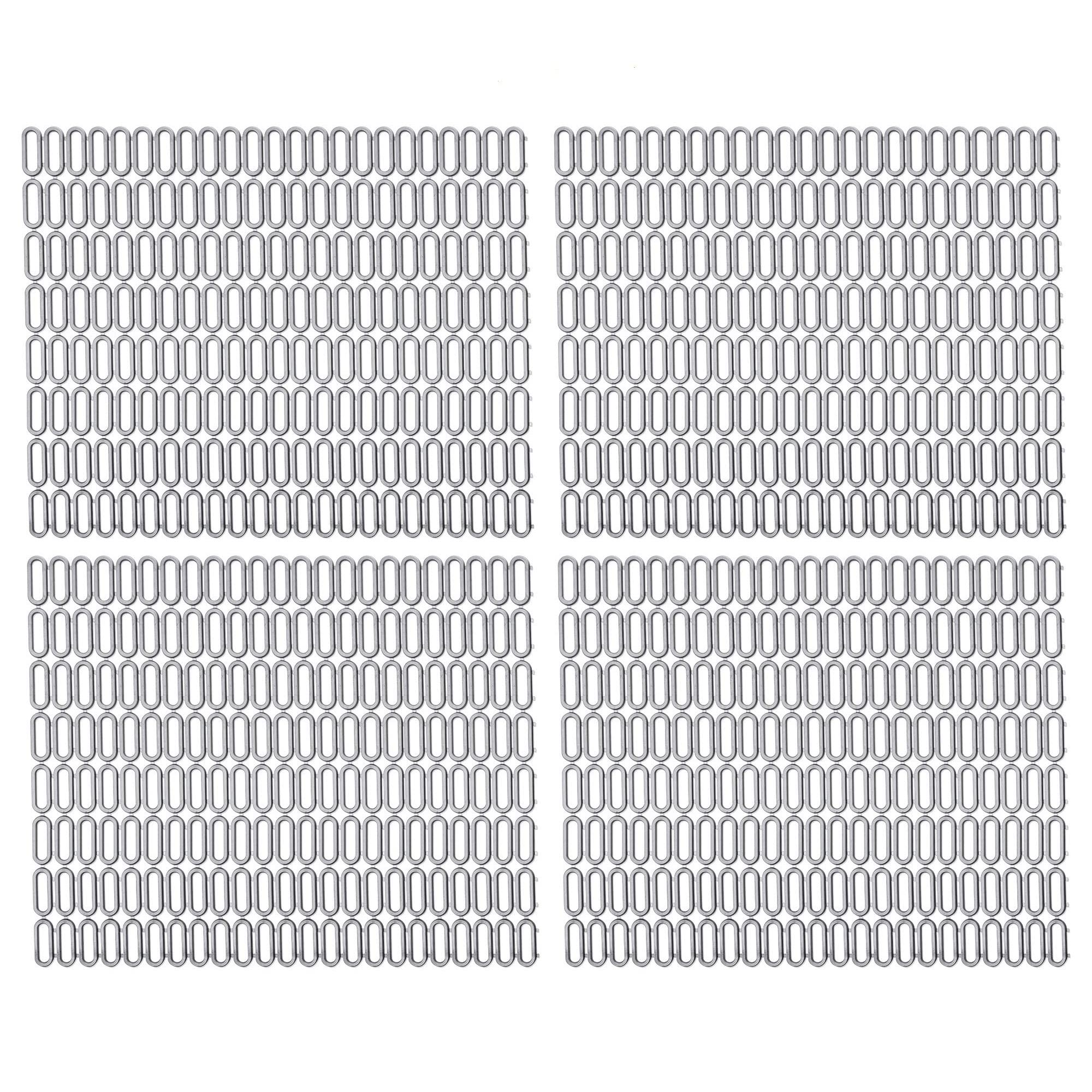 Tapis de protection pour évier contre les rayures plastique gris avec trous