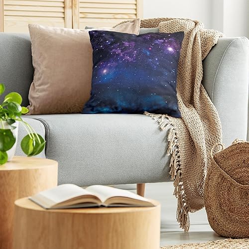 Miniatura 3 de Ambesonne Funda de cojín espacial, temática de la Vía Láctea, materia oscura con campo de estrellas, de ciencia ficción, impresión de ilustraciones