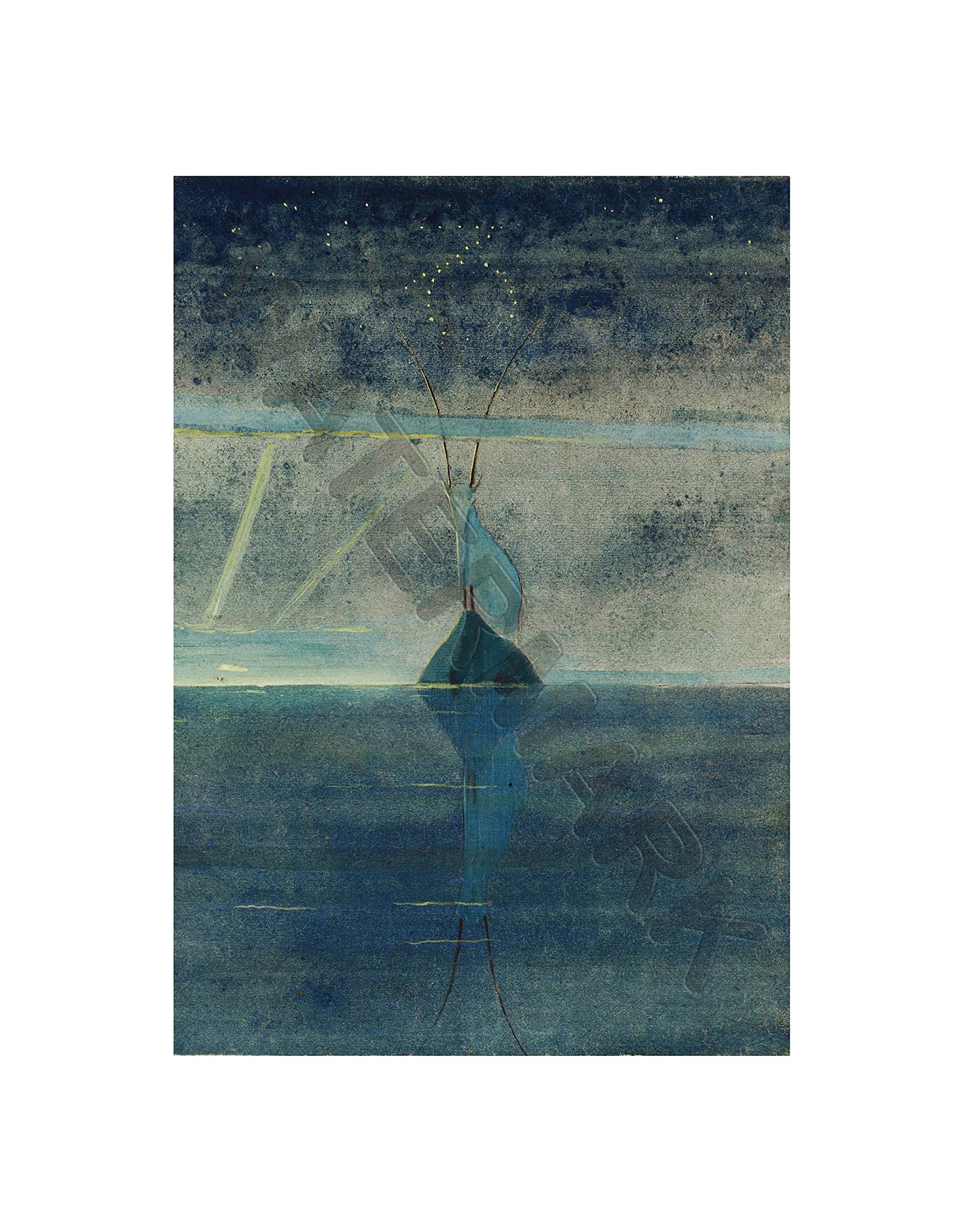 Wee Blue Coo Ciurlionis Sun Passing Capricorn Wall Art Print