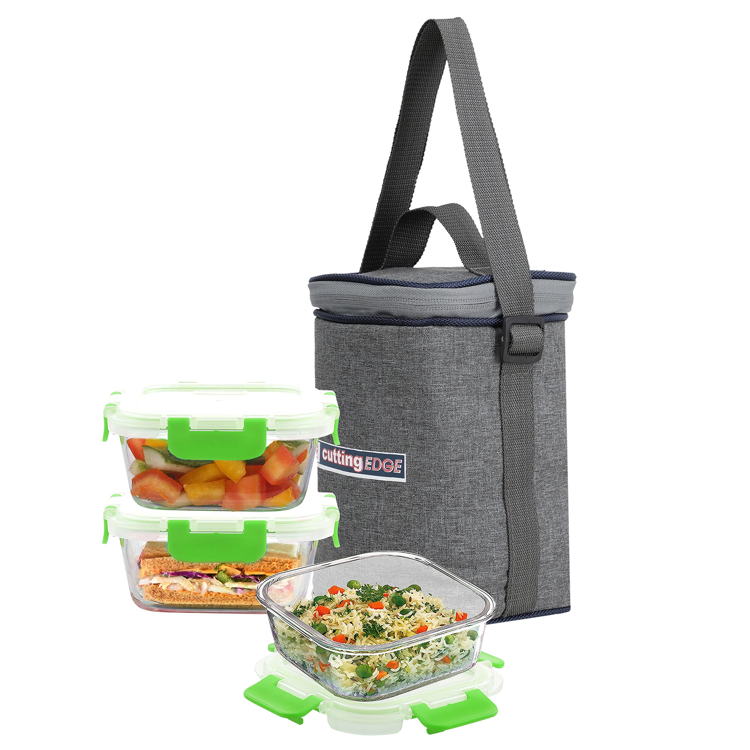 Glass Lunch Boxes - Leakproof & Airtight (Set of 2) -14 Glass Lunch Boxes - Leakproof & Airtight (Set of 2) -14
