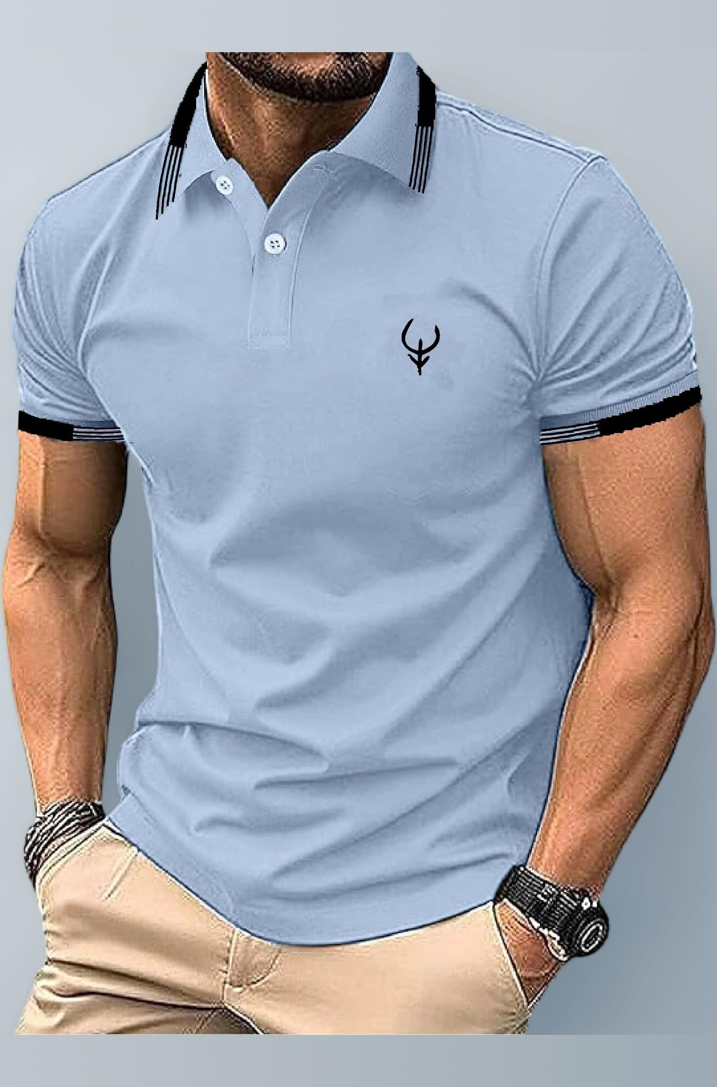 Polo T Shirt for Men || T Shirt for Man || Collar T Shirt Style Men (Packs Also Available) (Polo-40-43)