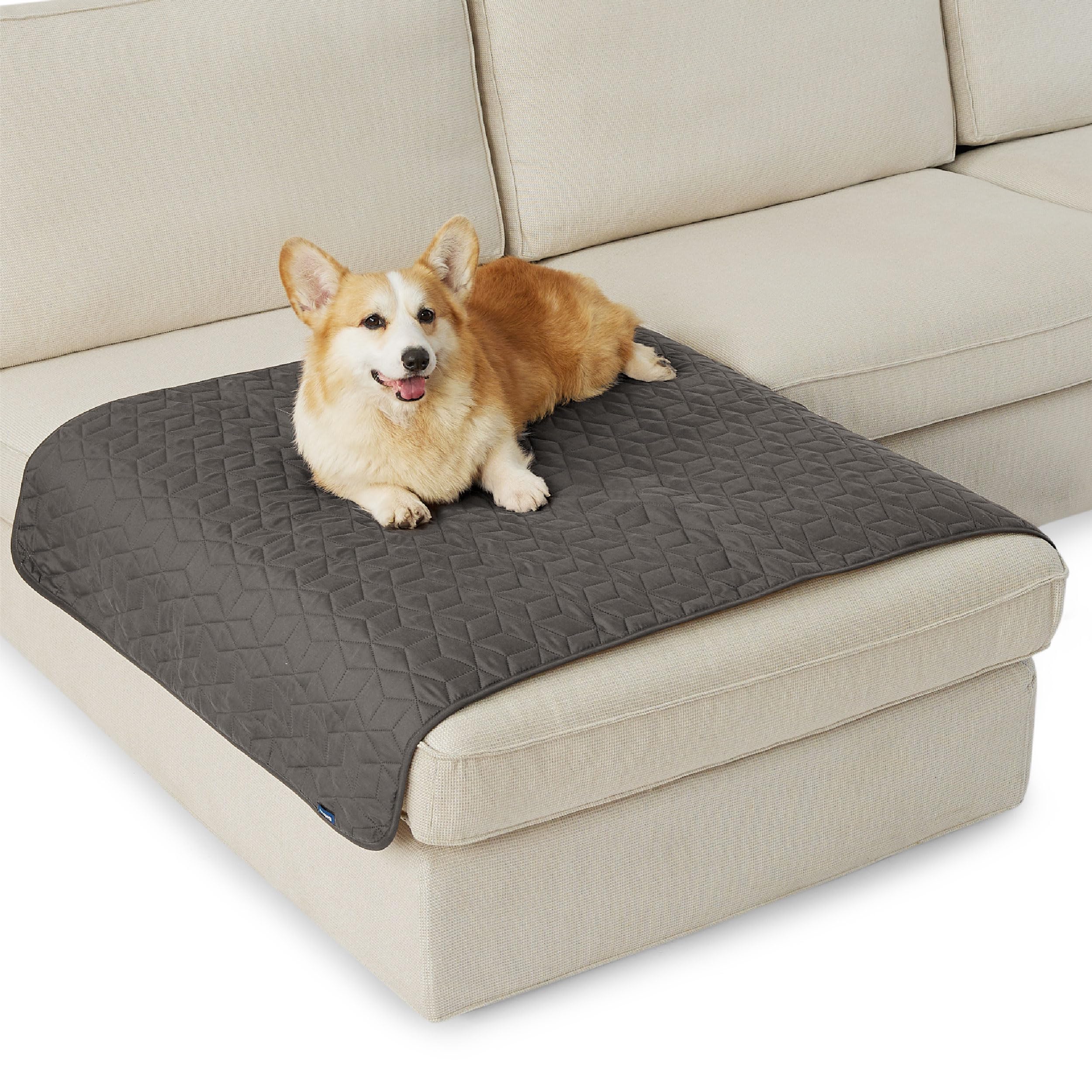 BEDSURE wasserdichte, rutschfeste Hundedecke 102x127 cm, waschbar, Kratzfest, schmutzabweisend, Dunkelgrau
