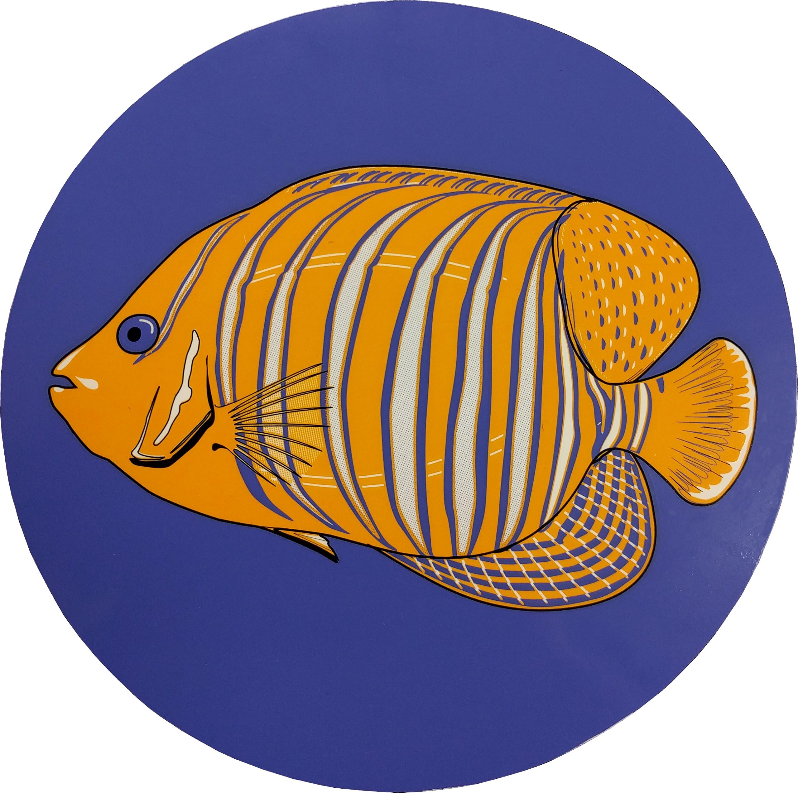 Mini 7" Angel Fish Drop in Swimming Pool Art Mosaic
