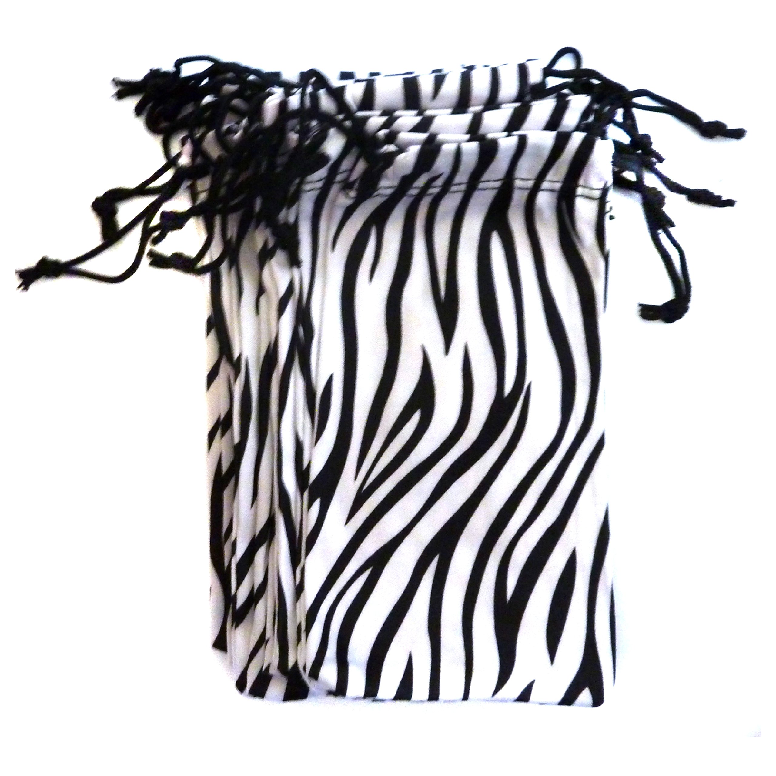 12 PC Eyewear Eyeglass Microfiber Soft Cleaning Cloth Bag Pouch Case ZEBRA