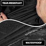 X AUTOHAUX Couverture de voiture pour Honda Civic Sedan/Coupe 210D-PU Couverture de voiture complète en plein air tout le temps avec fermeture à glissière de porte pour l'imperméabilisation du soleil Snow Protection