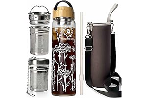 hey girl tea infuser bottle: Stay Slammin' with Our Borosilicate Glass Water...