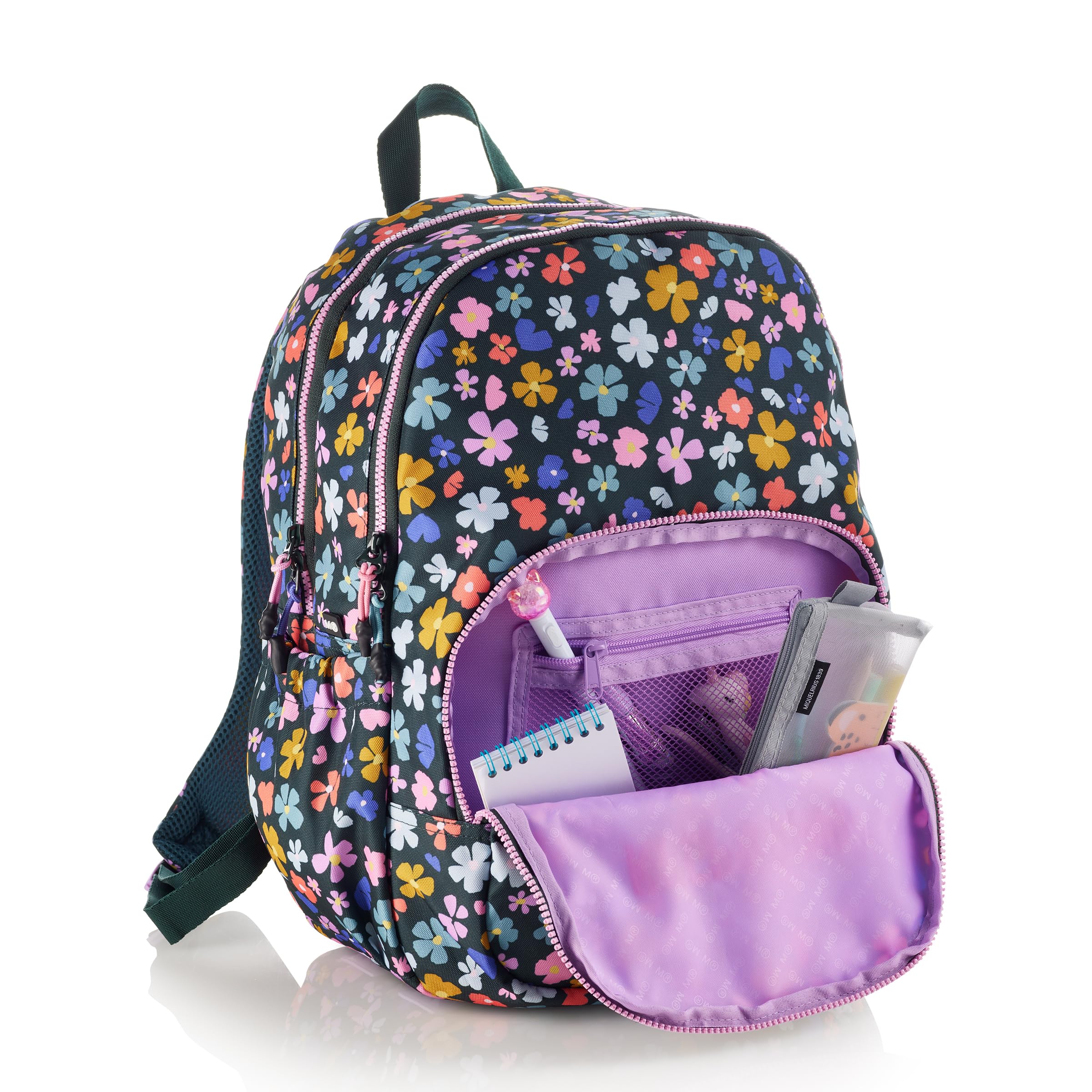 Miquelrius - Mochila Escolar 27 L Triple Compartimento, Spring Night | Doble Cremallera, Espalda Acolchada y Tiradores Metálicos para Separar y Acceder Fácilmente al Material