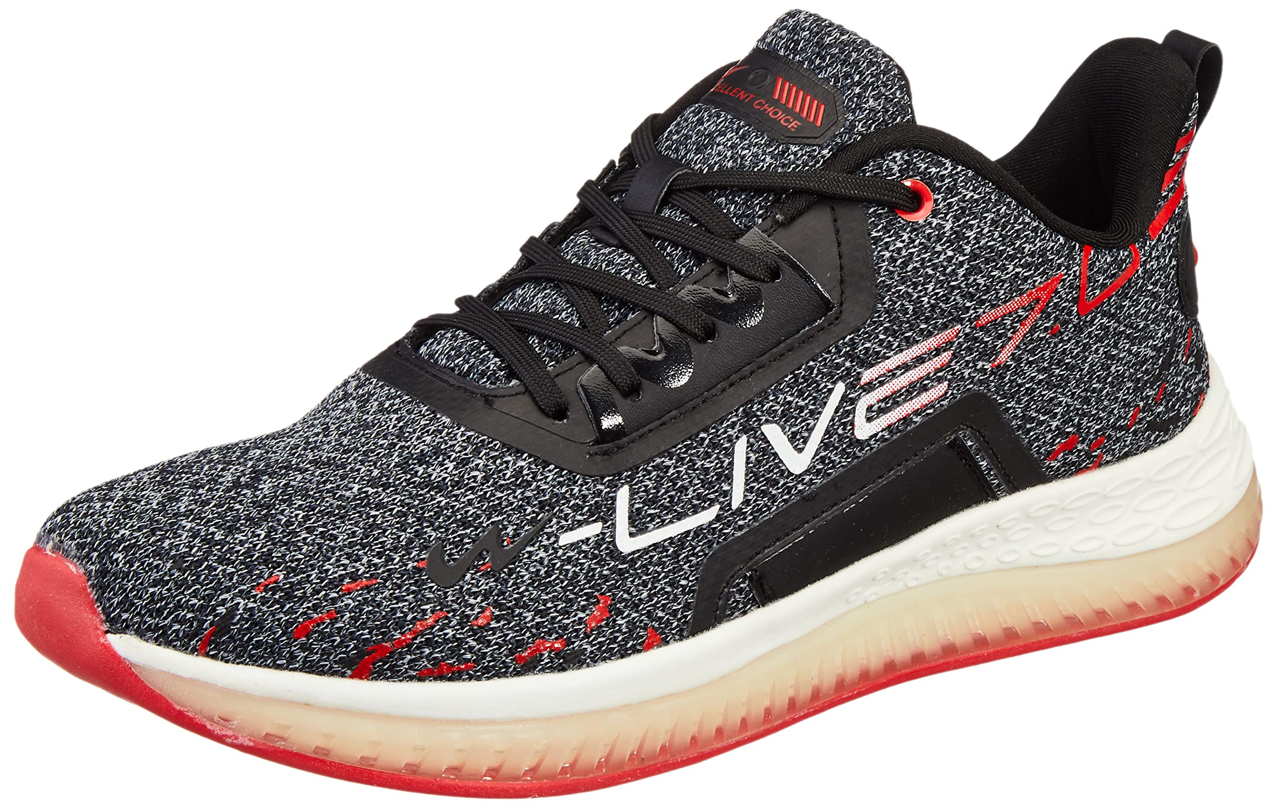 Campus Mens LIVVE Black Running Shoes -10 UK/India (B07YJPY7CD) Amazon Price History, Amazon Price Tracker