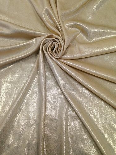 The Yard - Lámina dorada brillante sobre tela elástica de poliéster ligero y elastano